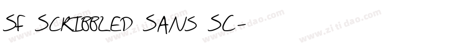 SF Scribbled Sans SC字体转换